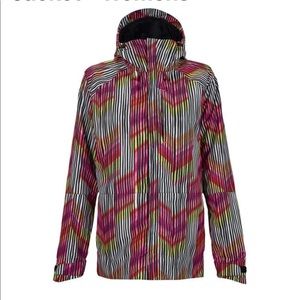 Burton Multi-color Striped Radar Women's Snowboard Ski Winter Jacket Size L